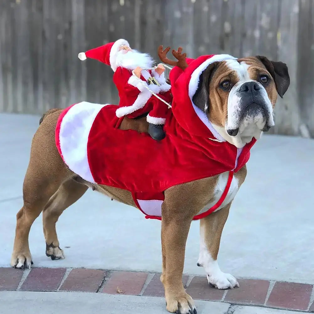 Christmas Pet Dog Dressing Up Clothes