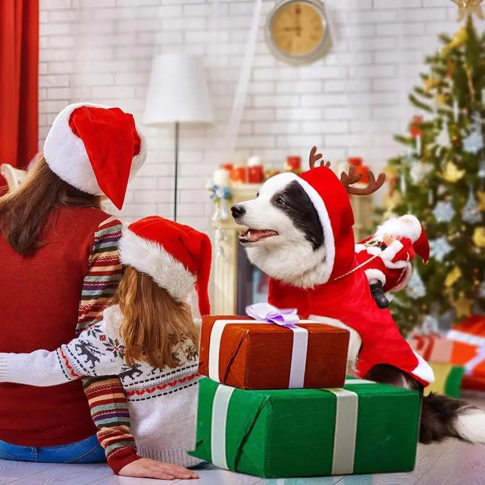 Christmas Pet Dog Dressing Up Clothes