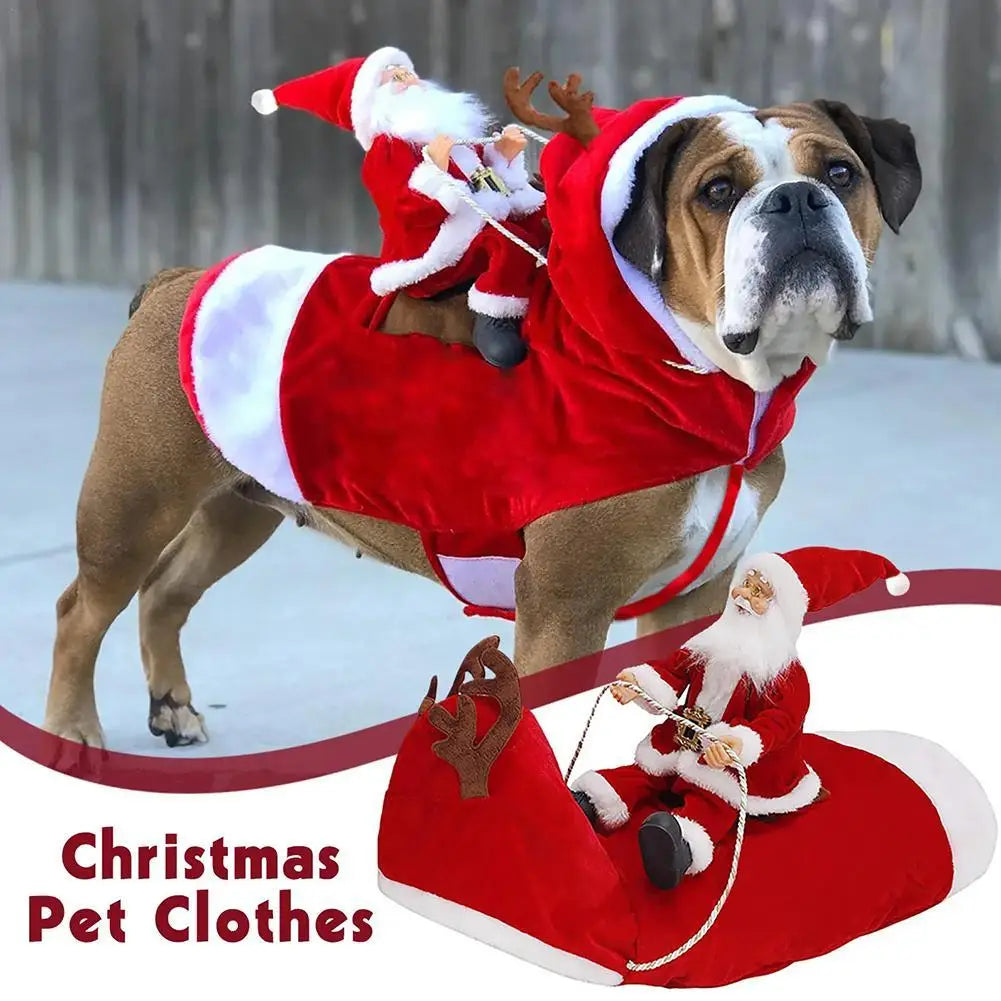 Christmas Pet Dog Dressing Up Clothes